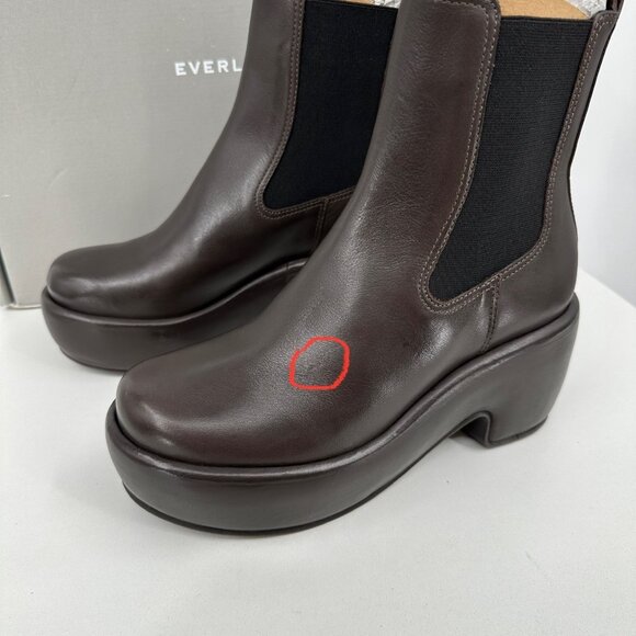 Everlane The Puffa Boot in Dark Brown size 7 Chelsea Ankle 3.25" Chunky Platform - Picture 6 of 11